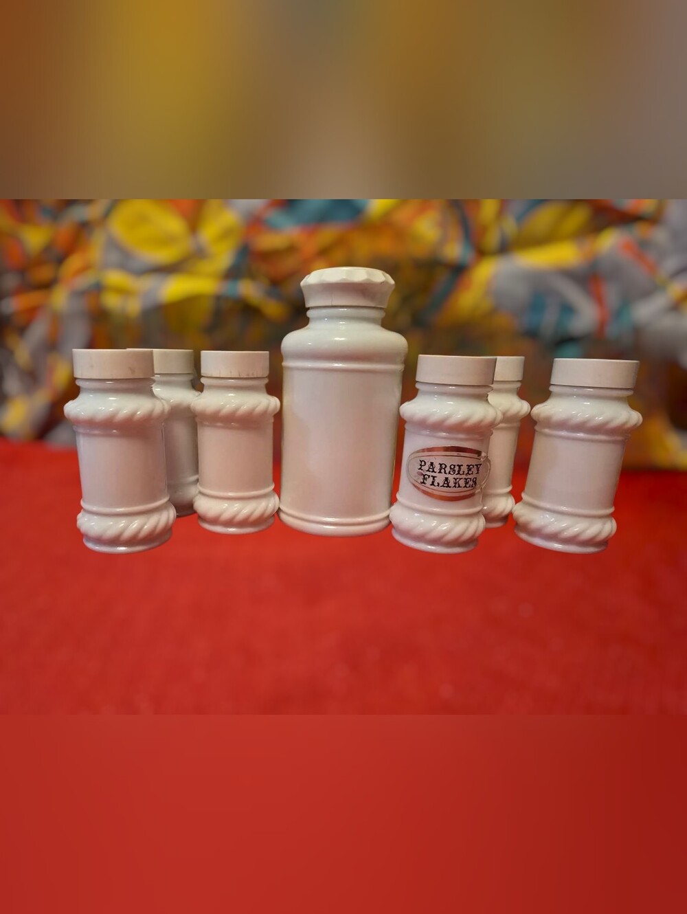 Vintage | White Spice Jar Set